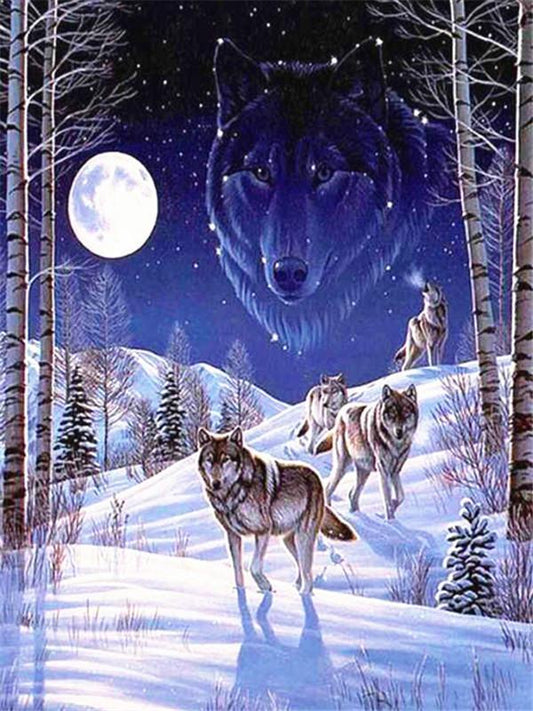 Loup-chien  Peinture par numéros