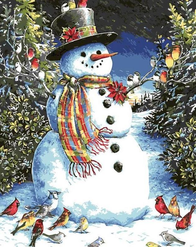Snowman Paint by Numbers